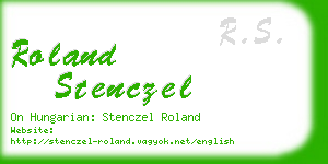 roland stenczel business card
